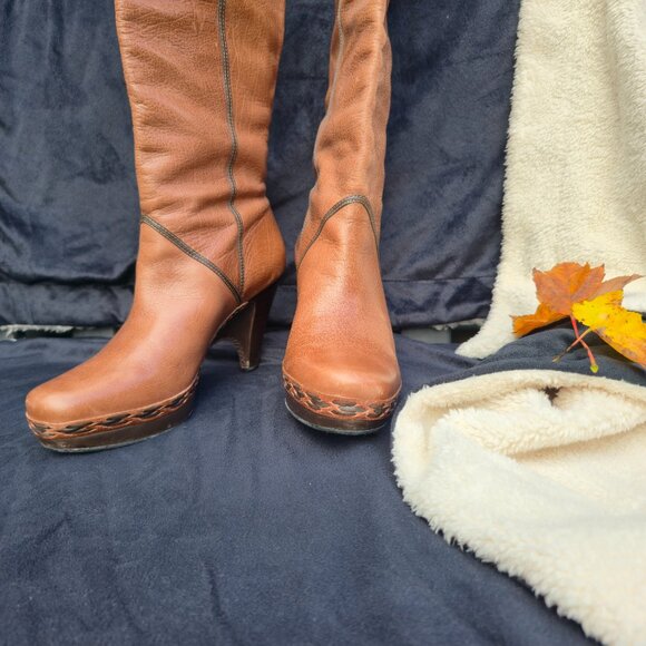 Women's Tall Slip-On Riding Boots Brazilian Leather Knee High by Cole Haan - Picture 7 of 12